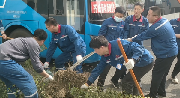 不負春光  移植廠區樹木